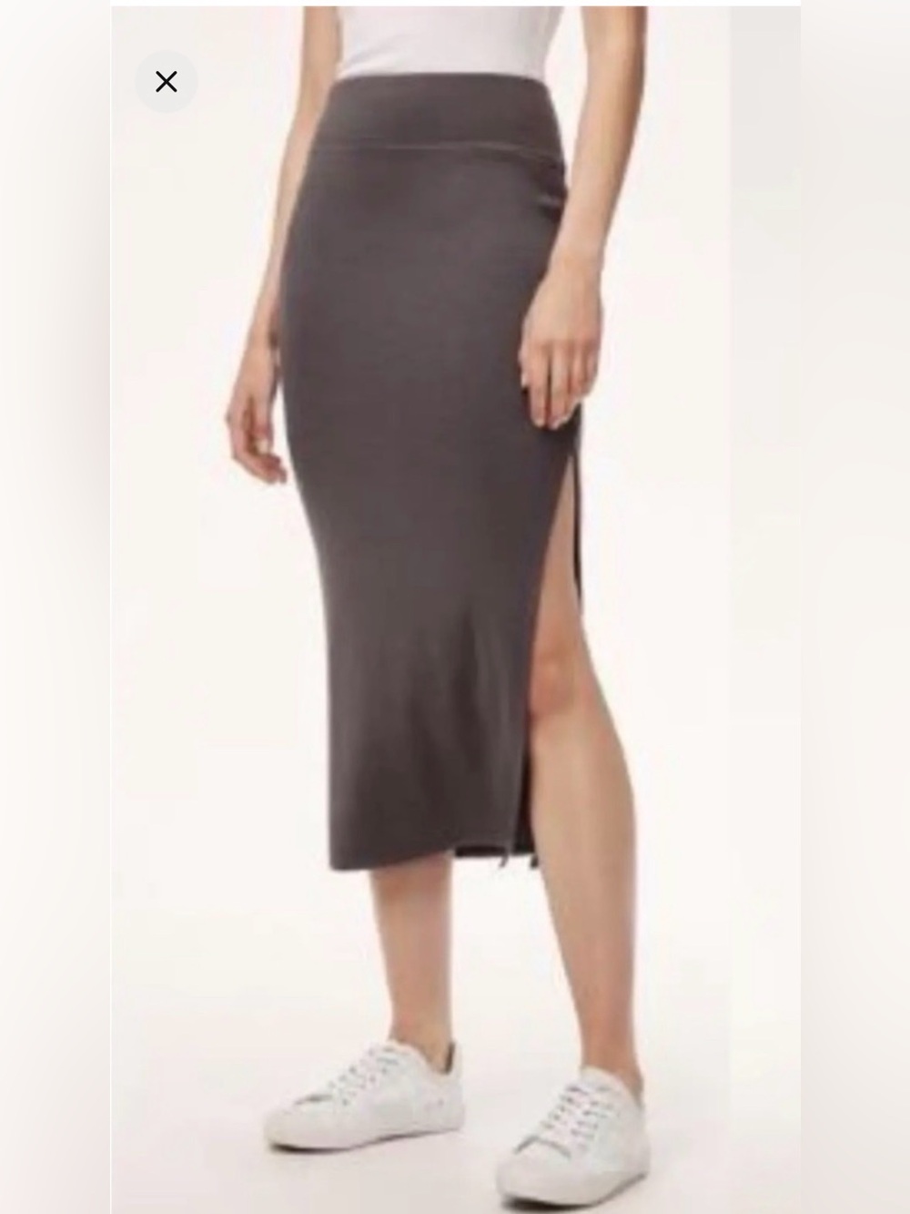 NWT Aritzia Wilfred Free Shields Skirt Chalet Purple Knit Midi Skirt Size M